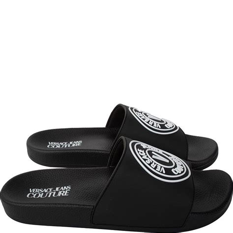 versace jeans slippers zwart|versace slippers color burgundy.